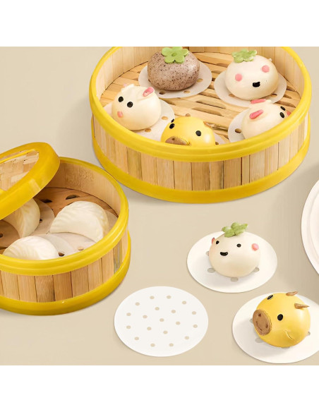 200 Forros de Papel para Freidora de Aire 5" HTBMALL Antiadherente