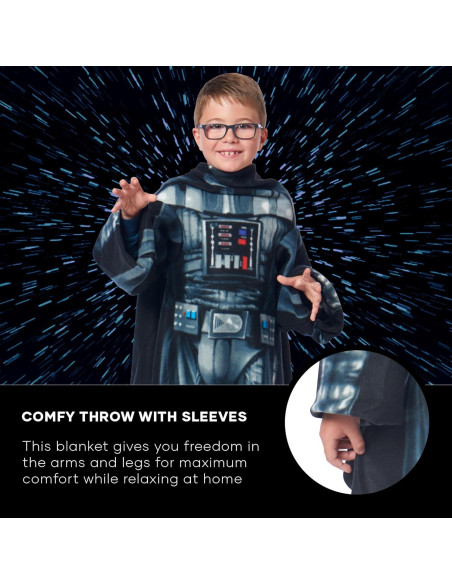 Manta Comfy Northwest Juvenil Darth Vader 121.92x121.92 cm