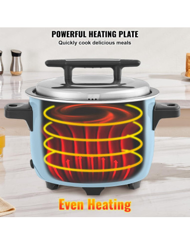 Olla Arrocera Comercial VEVOR 8L 40 Tazas Antiadherente