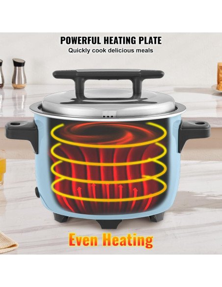 Olla Arrocera Comercial VEVOR 8L 40 Tazas Antiadherente