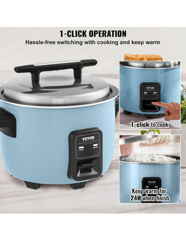 Olla Arrocera Comercial VEVOR 8L 40 Tazas Antiadherente