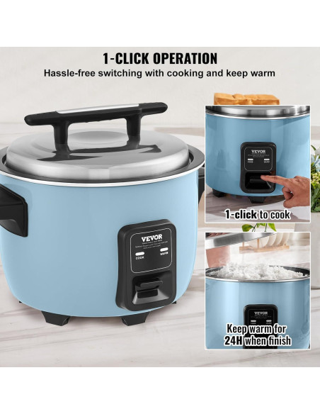 Olla Arrocera Comercial VEVOR 8L 40 Tazas Antiadherente