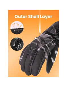 Guantes Calentados AMZYXH HT-10 Táctiles Invierno Unisex 2