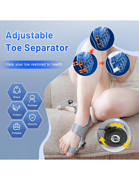Corrector de Juanetes Qlonn Ajustable para Alivio de Dolor