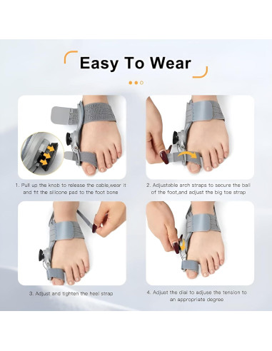 Corrector de Juanetes Qlonn Ajustable para Alivio de Dolor