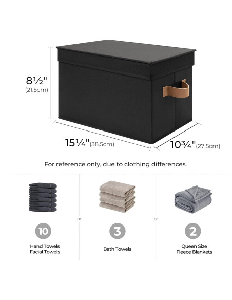 Cajas de Almacenamiento con Tapa StorageWorks, 3 Unidades, Grande, Negra