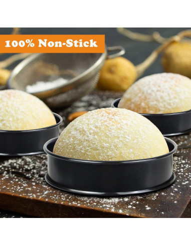 Juego de 6 Anillos para Muffin AIDOIT 10.5 cm Antiadherentes