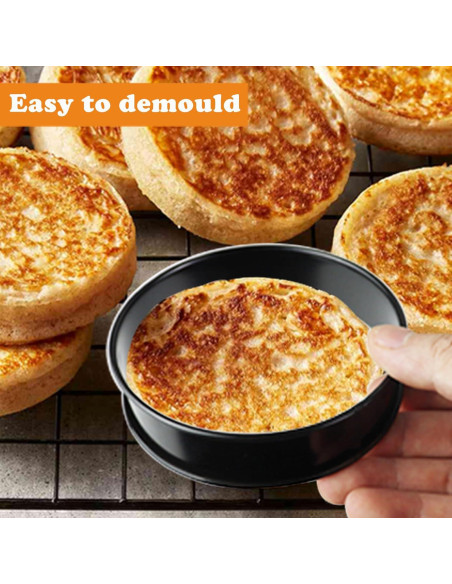 Juego de 6 Anillos para Muffin AIDOIT 10.5 cm Antiadherentes