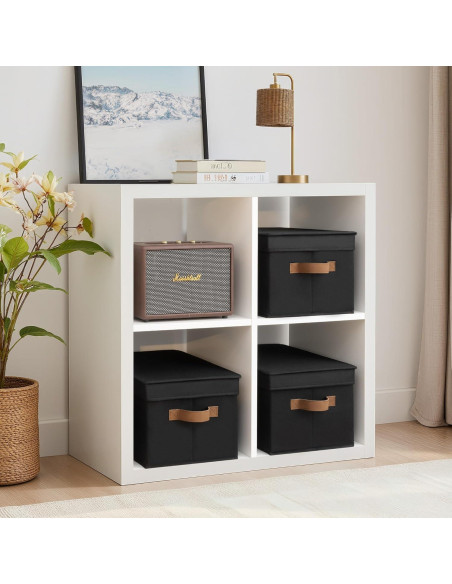 Cajas de Almacenamiento con Tapa StorageWorks, 3 Unidades, Grande, Negra