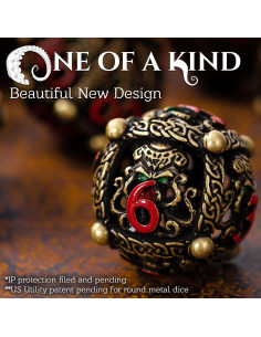 Juego de Dados Redondos de Metal Soar Forge - Cthulhu Bronce Antiguo 2