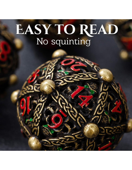 Juego de Dados Redondos de Metal Soar Forge - Cthulhu Bronce Antiguo