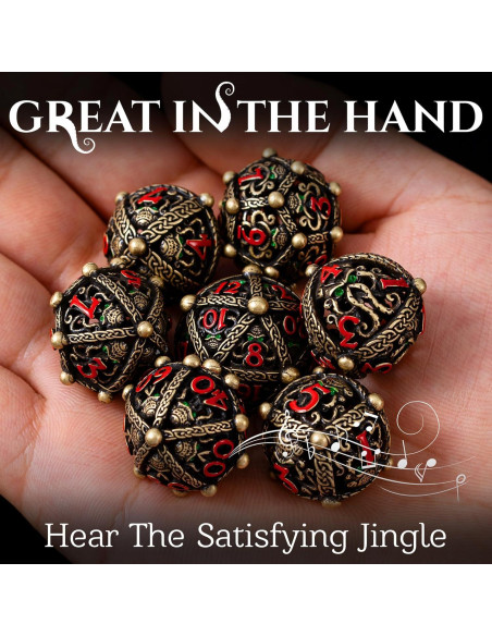 Juego de Dados Redondos de Metal Soar Forge - Cthulhu Bronce Antiguo