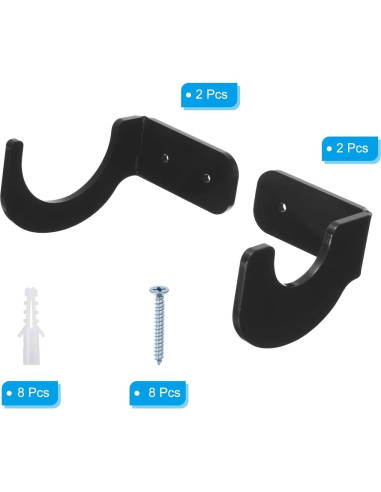 Soporte de Pared para Sable de Luz PATIKIL Negro - 2 Pares