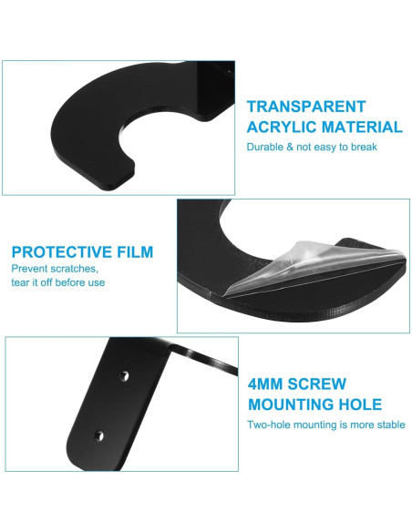 Soporte de Pared para Sable de Luz PATIKIL Negro - 2 Pares