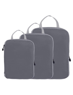 Cubo de Compresión PATIKIL 3 Set Nylon Impermeable Gris