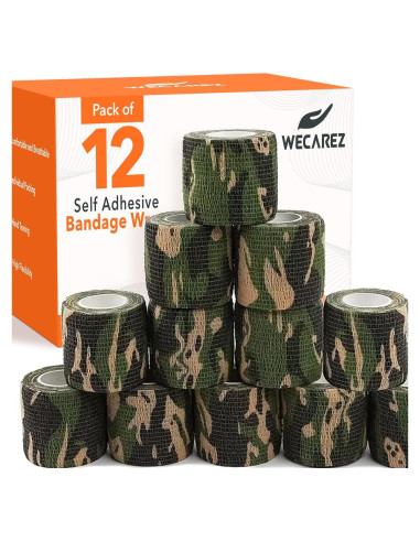 Venda Autoadhesiva Wecarez 5 cm x 4.57 m Camuflaje 24 PCS