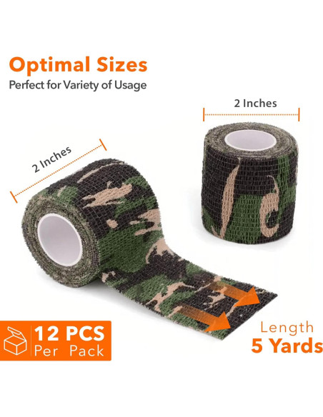 Venda Autoadhesiva Wecarez 5 cm x 4.57 m Camuflaje 24 PCS