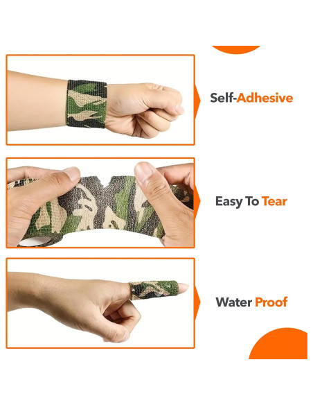 Venda Autoadhesiva Wecarez 5 cm x 4.57 m Camuflaje 24 PCS