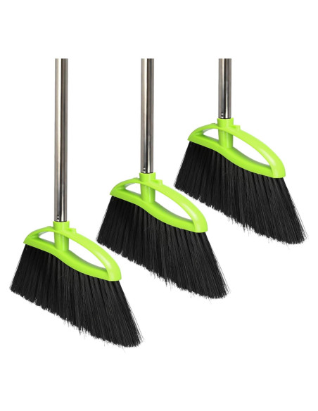 Escobas de Interior Dodifker 3 Paquetes Cerdas Suaves Verde