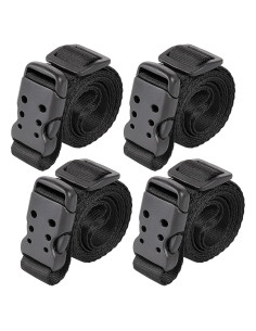 Correas Utilitarias Ayaport 40" Ajustables Nylon Negro 4 Unidades