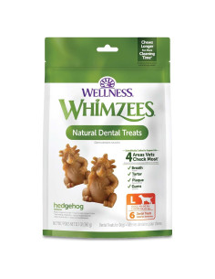 Golosinas Dentales para Perros Wellness WHIMZEES Erizo Grande 6 Unidades