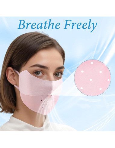 Máscara Facial UV Teaaha 3 Piezas Nylon Reutilizable Pastel