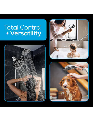 Cabezal de Ducha Doble SparkPod 55 Modos Cromo Pulido 1.4 kg