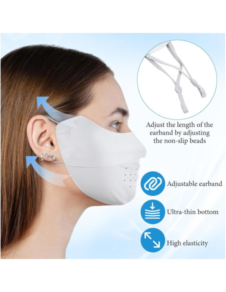 Máscara Facial UV Teaaha 3 Piezas Nylon Reutilizable Pastel