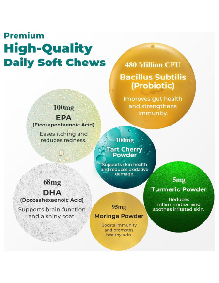 Masticables PetScy Picazón y Alergia Plus para Perros 60 Unidades