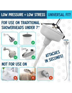 Accesorio de Ducha para Perros TheMagicShower Verde 18cm 2