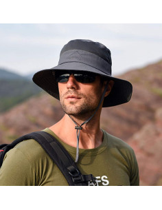 Sombrero de Pesca Unisex con Protección Solar 360 - Gris Oscuro 2