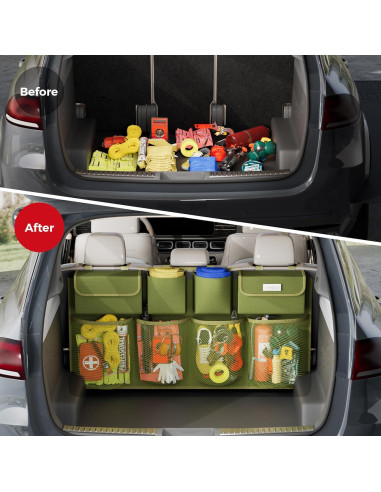 Organizador Colgante de Maletero SURDOCA Verde Militar 90x46 cm