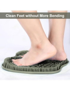 Alfombrilla de Frotar los Pies BESKAR Verde Oscuro 29x28cm 2