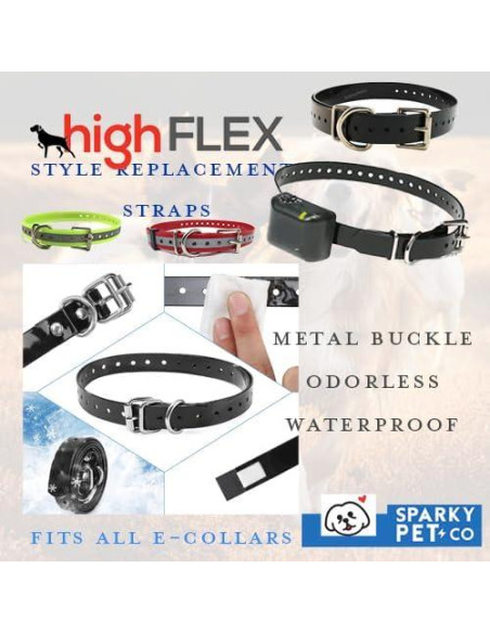 Correa Reflectante Sparky Pet Co 2.54 cm x 76.2 cm Negra