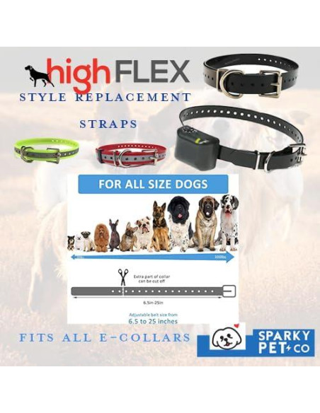 Correa Reflectante Sparky Pet Co 2.54 cm x 76.2 cm Negra