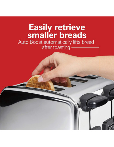 Tostadora Hamilton Beach 24782 Acero Inoxidable 4 Rebanadas