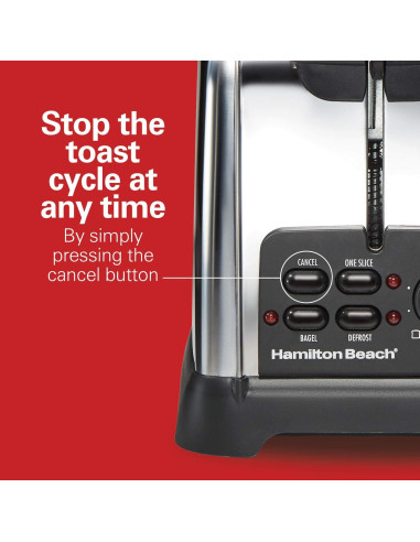 Tostadora Hamilton Beach 24782 Acero Inoxidable 4 Rebanadas