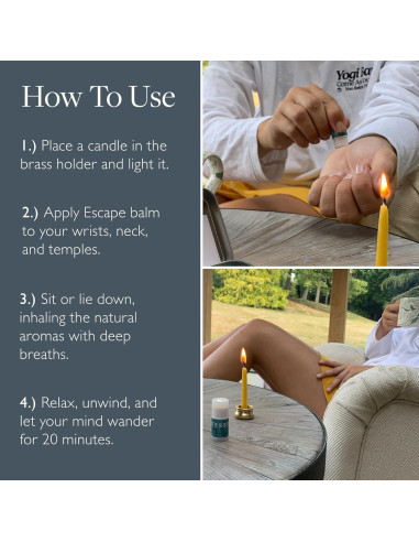 Conjunto de Balsamo de Aromaterapia y 12 Velas Scentered