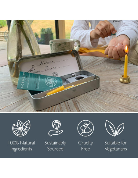 Conjunto de Balsamo de Aromaterapia y 12 Velas Scentered