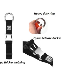 Correas de Equipaje FABULWAY 3 Piezas Ajustables Negro 2