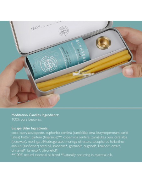 Conjunto de Balsamo de Aromaterapia y 12 Velas Scentered