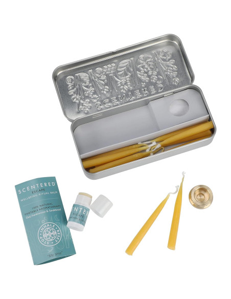 Conjunto de Balsamo de Aromaterapia y 12 Velas Scentered