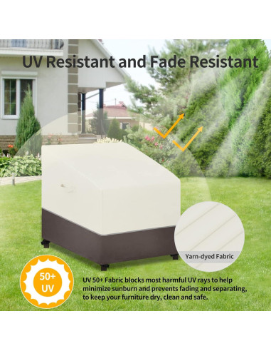 Funda de Silla de Patio Easy-Going Impermeable 81x94x79 cm Beige/Marrón