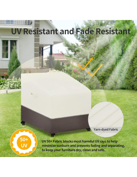 Funda de Silla de Patio Easy-Going Impermeable 81x94x79 cm Beige/Marrón
