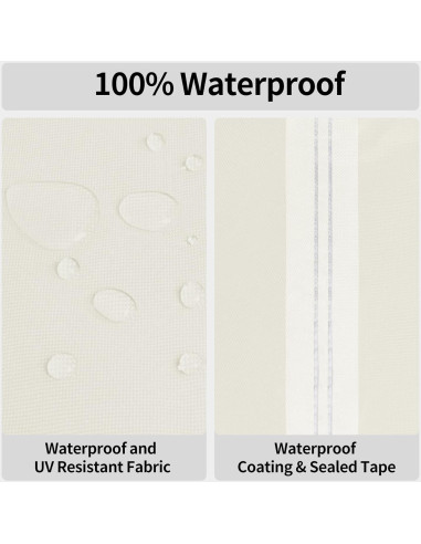 Funda de Silla de Patio Easy-Going Impermeable 81x94x79 cm Beige/Marrón