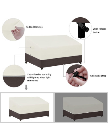 Funda de Silla de Patio Easy-Going Impermeable 81x94x79 cm Beige/Marrón