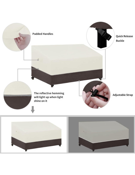 Funda de Silla de Patio Easy-Going Impermeable 81x94x79 cm Beige/Marrón