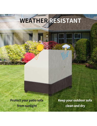 Funda de Silla de Patio Easy-Going Impermeable 81x94x79 cm Beige/Marrón