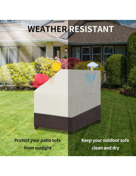 Funda de Silla de Patio Easy-Going Impermeable 81x94x79 cm Beige/Marrón