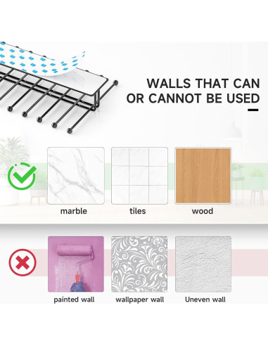 Soporte de Corbatas Loxsun Montado en Pared con 20 Ganchos